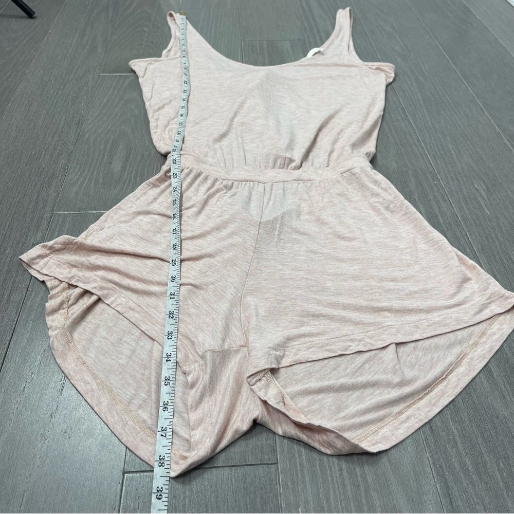 SKIN Worldwide Pink Open Tie Back Romper 3 L Pajama Sleepwear Loungewear Shorts - Picture 12 of 15